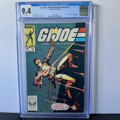 GI Joe A Real American Hero 21 CGC 9.4 Marvel 1984 WP 1st print 1st Storm Shadow - Image 1 of 4