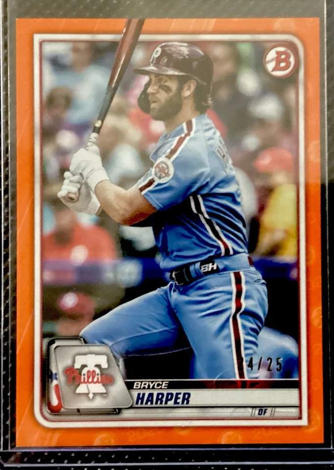 2020 Bowman Bryce Harper Orange/25 - Image 1 of 4