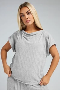 Limited Collection Curve Women's Plus Size Cowl Neck Ribbed Top - Picture 1 of 7
