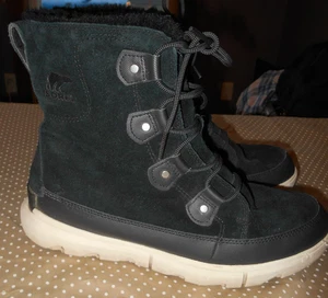 Stivali Sorel Donna 11 Nero Pelle Scamosciata Explorer II Joan Neve Impermeabili - Foto 1 di 7