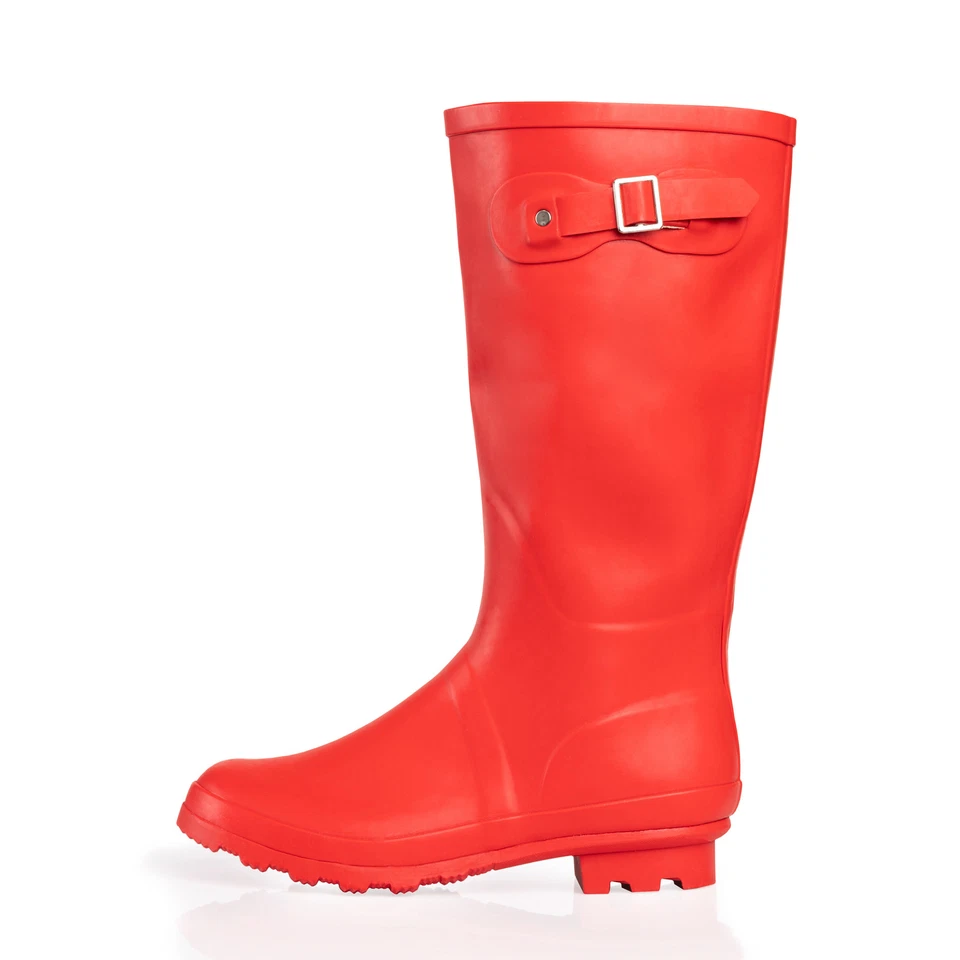 Botas de lluvia Norty Hurricane para mujer - Botas de lluvia impermeables estampadas brillantes de alta pantorrilla Foto 1 de 1