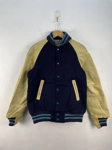 Vintage Golden Bear Varsity Lettermen Jacket Wool Bomber Leather sleeve size M - Picture 1 of 14