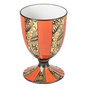 Art Deco Noritake Orange Footed Cup / Vase - 5 3/4 in - Picture 1 of 9