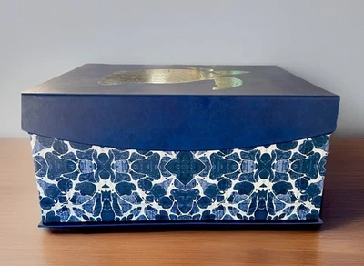 Place & Time Decorative Large Storage Box Paper Covered With Sea Turtle Blue - Image 1 of 4