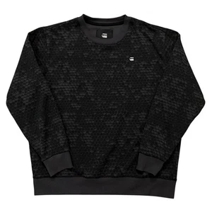 G-Star Raw Sweatshirt Mens Size XL Core Hoc Crewneck Honeycomb Print Gray - Picture 1 of 6