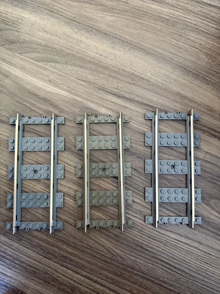 🚂 Tren eléctrico LEGO 9V de colección vías rectas metal gris oscuro #2865c01 1 pieza Foto 1 de 1