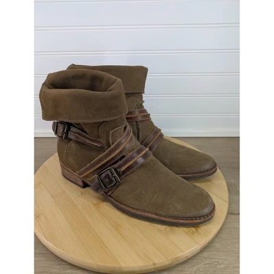 Botas de Moto Matisse Prospector Marrón Gamuza Cuero Hebilla Correa Mujer 9 Brasil Foto 1 de 4