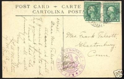 498f Postcard with 2 tied WWI AEF booklet stamps. PSE Certified. - Image 1 of 3