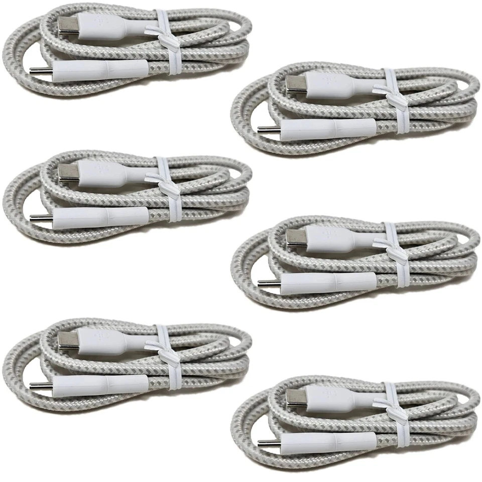 Cable Belkin USB-C, cable de carga trenzado Boost USB-C a USB-C, 1m/3,3 pies, blanco Foto 1 de 3