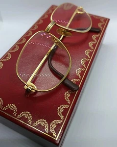 Beautiful Vintage 1980s Cartier Aviator Glasses - Picture 1 of 12