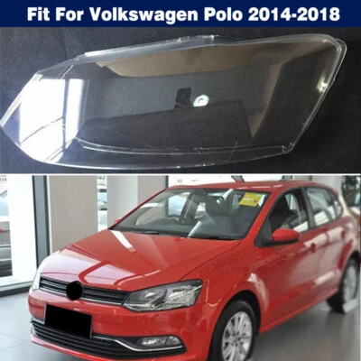 Left Headlight Shell Clear Lens Cover Lampshade For Volkswagen Polo 2014-2018 - image 1 of 4