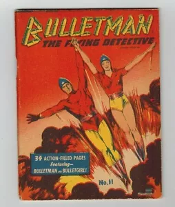 BULLETMAN #11 POTENTE FUMETTO MIDGET - MINI FUMETTO 5 X 4 - SAMUEL E. LOWE & CO/1942 - Foto 1 di 2