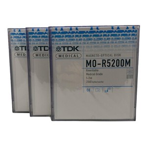 Lot of 3 TDK 5.25" RW Optical 5.2GB 2048B/S MO-R5200MBX Rewritable $225 Value