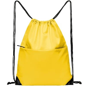 Drawstring Backpack Sports Water Resistant String Bag Sport Gym Sackpack For Wom - Picture 1 of 9