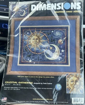 2002 Dimensions Counted Cross Stitch Kit 35082 “Celestial Gathering” 14x11" NEW - Image 1 of 3