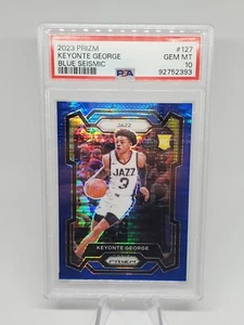 2023-24 Prizm Keyonte George #127 Blue Seismic Prizm RC /99 PSA 10 Mint - Picture 1 of 5