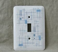 MCM Atomic - Metal Light Switch Cover - Franciscan Oasis Stoneware Style-New- Lg