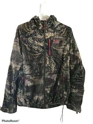 Realtree MAX 1 XT Womens Scent Control Hunting Jacket Green Camouflage Hooded S - Image 1 of 4