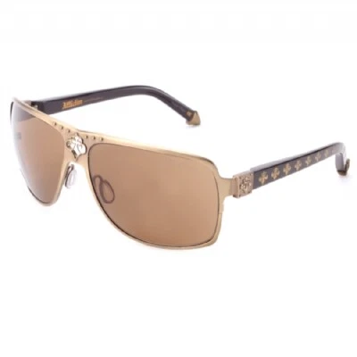 Affliction Sunglasses Rebel Pale Gold / Gold with Case Tag and Box - Image 1 of 3