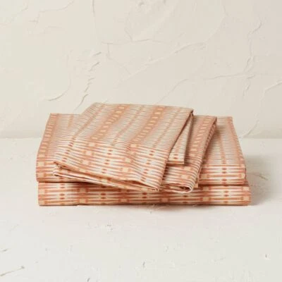 OPALHOUSE DESIGNED WITH JUNGALOW King Printed Cotton Percale Sheet Set Kaylo Global - Opalhouse