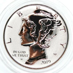 2019 American Eagle One Ounce (Oz) Palladium Reverse Proof $25 Coin W/ Box & COA - Afbeelding 1 van 5