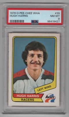 HUGH HARRIS 1976-77 O-PEE-CHEE WHA 76-77 NO 39 PSA 8    93696 - Image 1 of 2