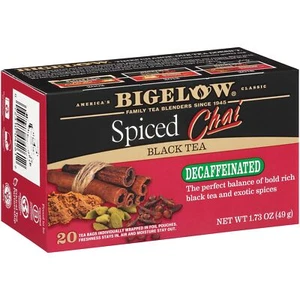 Bigelow Decaffeinated Spiced Chai Tea Bags Pack of 6 Gluten Free 120 Count - Picture 1 of 6