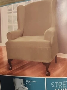 Maytex Collin Moss Stretch Wing Chair Slipcover  - Picture 1 of 4