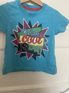 M&S Indigo Range "Nothing Cool is Easy" Motif T-Shirt Size 18-24 mths - Picture 1 of 8