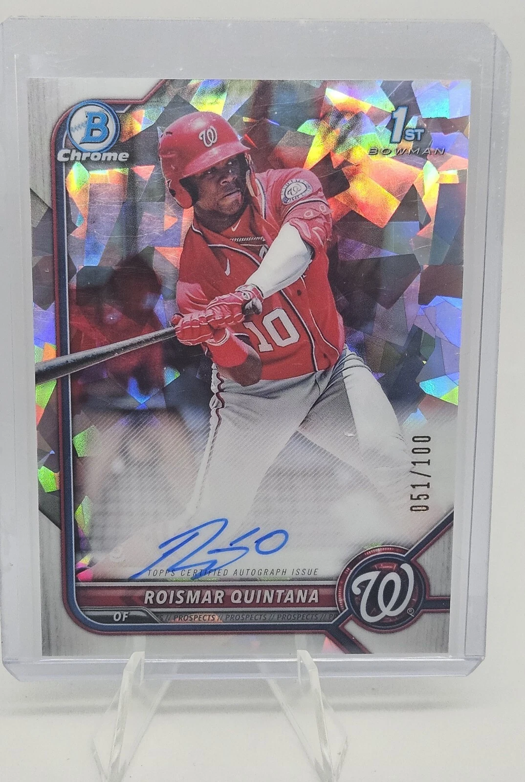 2022 Bowman Chrome 1st Roismar Quintana ATOMIC Auto CPA-RQ  /100 Nationals
