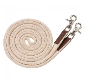 Royal King Deluxe Flat Roping Rein White / Natural Western Horse Tack - Picture 1 of 1