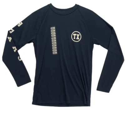 State Of Mine Men's Compression Long Sleeve Shirt Texas Logo Navy Size SMALL - Image 1 of 4