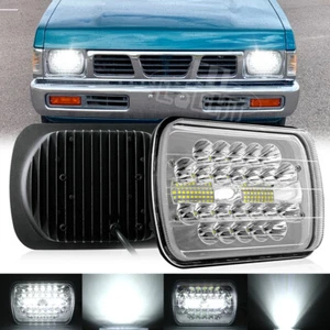For 1995- 1996 1997 Nissan Pickup Hardbody LED Headlights Hi/Lo Sealed Beam 7x6" - Picture 1 of 12