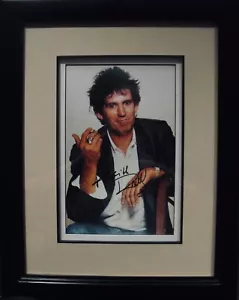 THE ROLLING STONES-KEITH RICHARDS Autographed & Framed Picture With COA - Picture 1 of 4