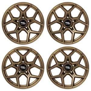 4pc 17" RockTrix RT105 17x9 -12 Bronze Wheels 5x5 for Wrangler JK JL Gladiator - Picture 1 of 8