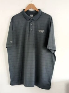 Camicia da golf Calloway da uomo grigia Opti Dry Berkshire Hathaway ricamata taglia 2XL - Foto 1 di 7