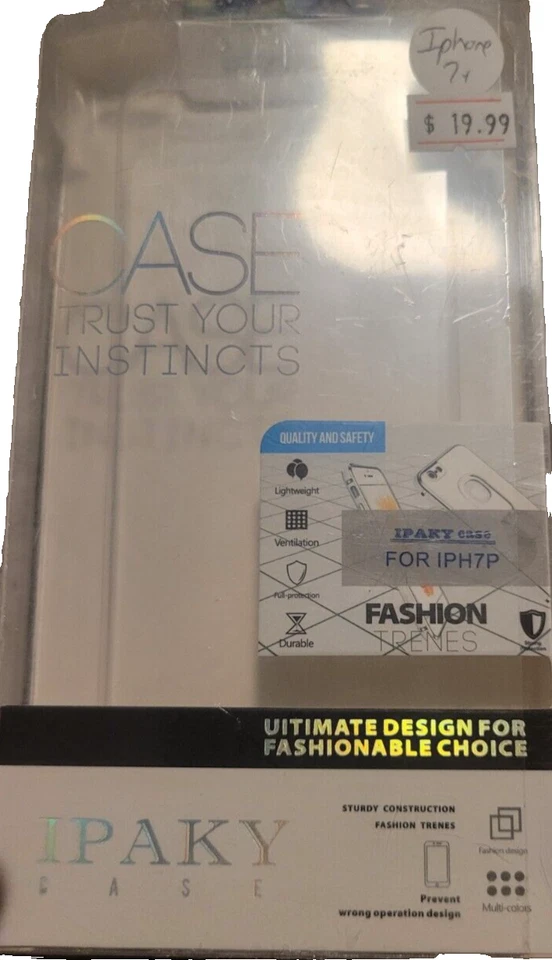 clear i phone 7 plus case open box new - Image 1 of 2