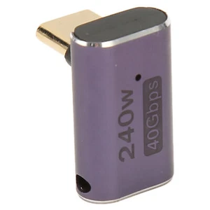 USB4.0 C Right Angle Adapter 40Gbps USB C Female To USB C Male Adapter - Zdjęcie 1 z 22