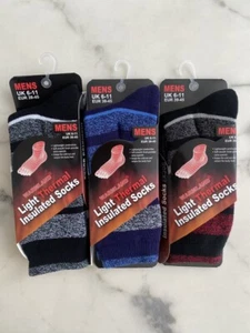 Mens Extra Warm Winter Light Thermal Lined Soft Insulated Socks Sizes UK 6-11 - Picture 1 of 7