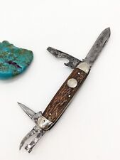 Vintage REMINGTON UMC RS3333 BSA Scout Camp Knife Bone Folding Pocket Knife