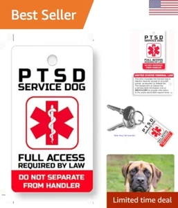 PVC PTSD Service Dogs Key or Collar Tag for ADA PTSD Service Animals PT21 - Picture 1 of 7