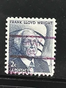 GRAY, GEORGIA Precancel Two Cent Frank Lloyd Wright Stamp Type 835.5 - Picture 1 of 1