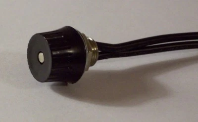 BLACK ON/OFF ROTARY CANOPY SWITCH LAMP PART WITH BLACK BAKELITE BUTTON 30052J