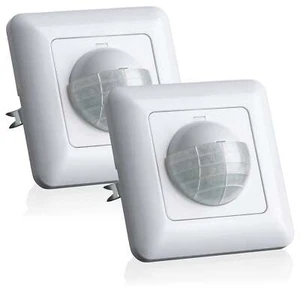 2x Bewegungsmelder Unterputz LED geeignet 600W Bewegungssensor 3-Draht SEBSON - Bild 1 von 6