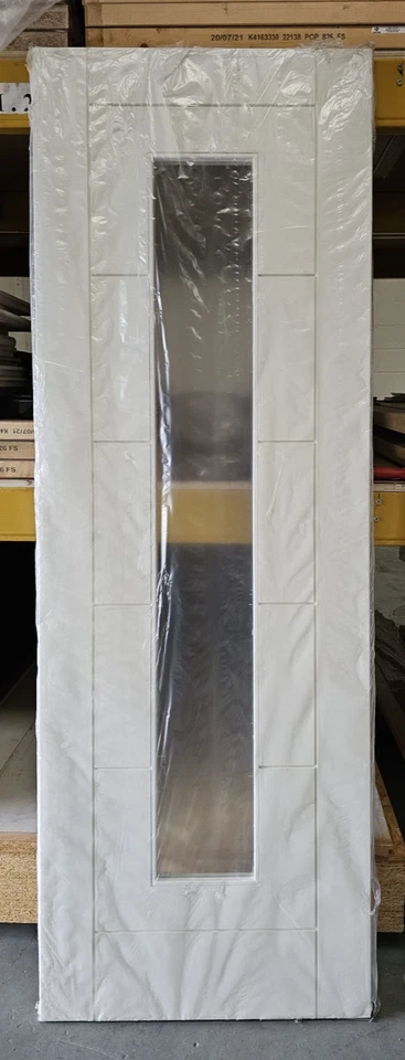 Primed Linear Glazed White Door 2'9" 1981 x 686 x 35mm - Image 1 of 4