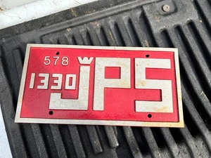 Placa Car Club Vintage JPS 578 1330 Letrero Placa Letrero Accesorio 12 X 6 - Imagen 1 de 2