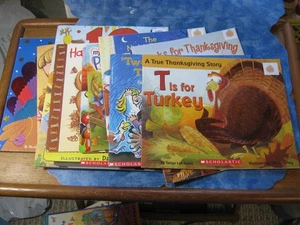 LOT OF 10 THANKSGIVING PICTURE BOOKS SC Turkeys, My Little Pony, Biscuit - Picture 1 of 6