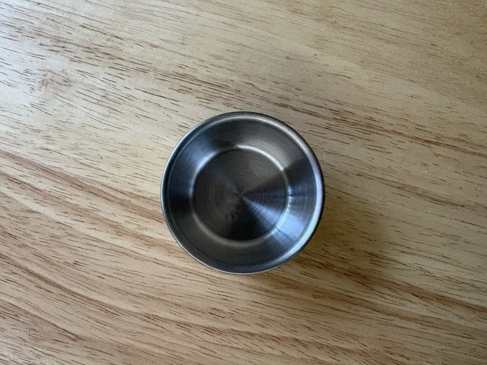 Unbranded Stainless Steel Silver Metallic Round Sauce Bowl Set,  2 oz - Image 1 of 3