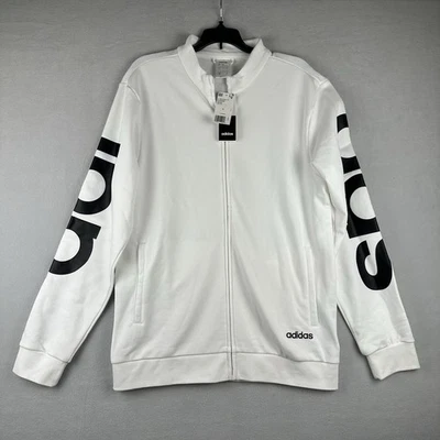 Nueva Chaqueta Adidas Essentials French Terry Track Cremallera Completa Blanca Para Hombre Talla L ED6068 Foto 1 de 4