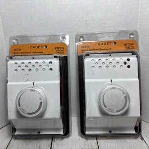 CADET built-in baseboard Thermostat Doble Pole (4 Wires) BTF2W 08734 2 Pack - Picture 1 of 7